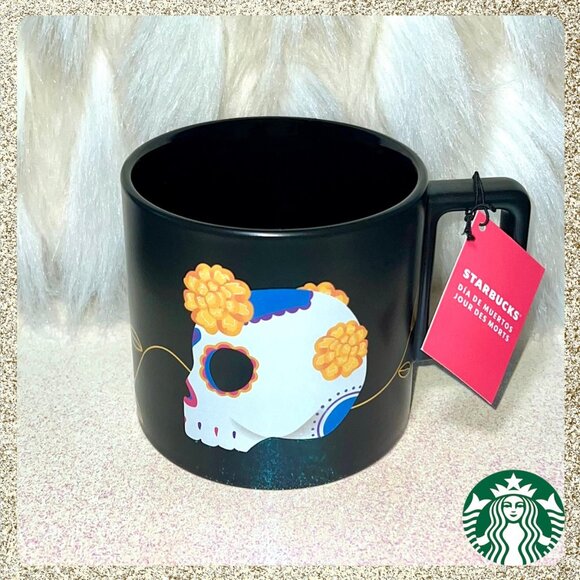 ⭐💀 Starbucks "Día de Muertos" (Day of the Dead) Ceramic Coffee Mug 14oz NWT - Picture 1 of 9
